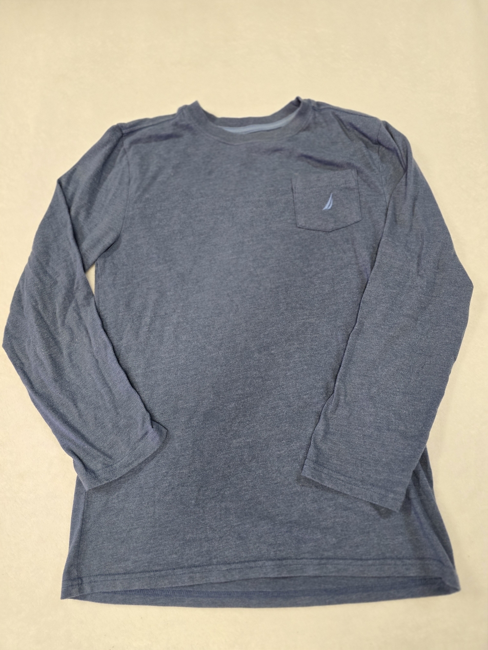 Nautica Long-Sleeve Pocket Tee - Slate Blue